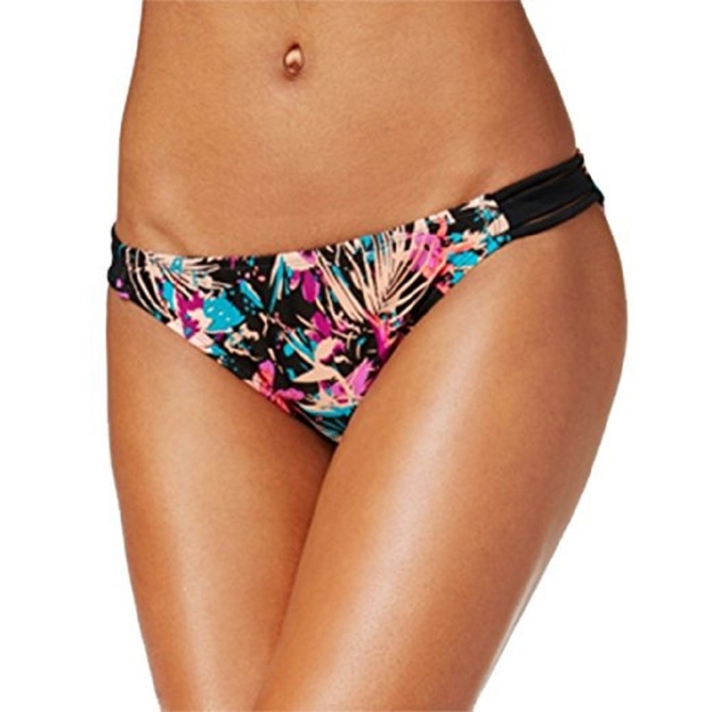 Hula Honey Tropical Splash Strappy Bikini Bottoms